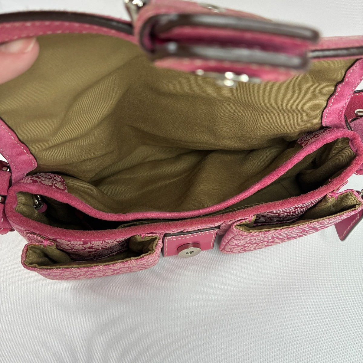 Vintage Coach Pink Soho Signature Shoulder Bag A05U 1444 Purse