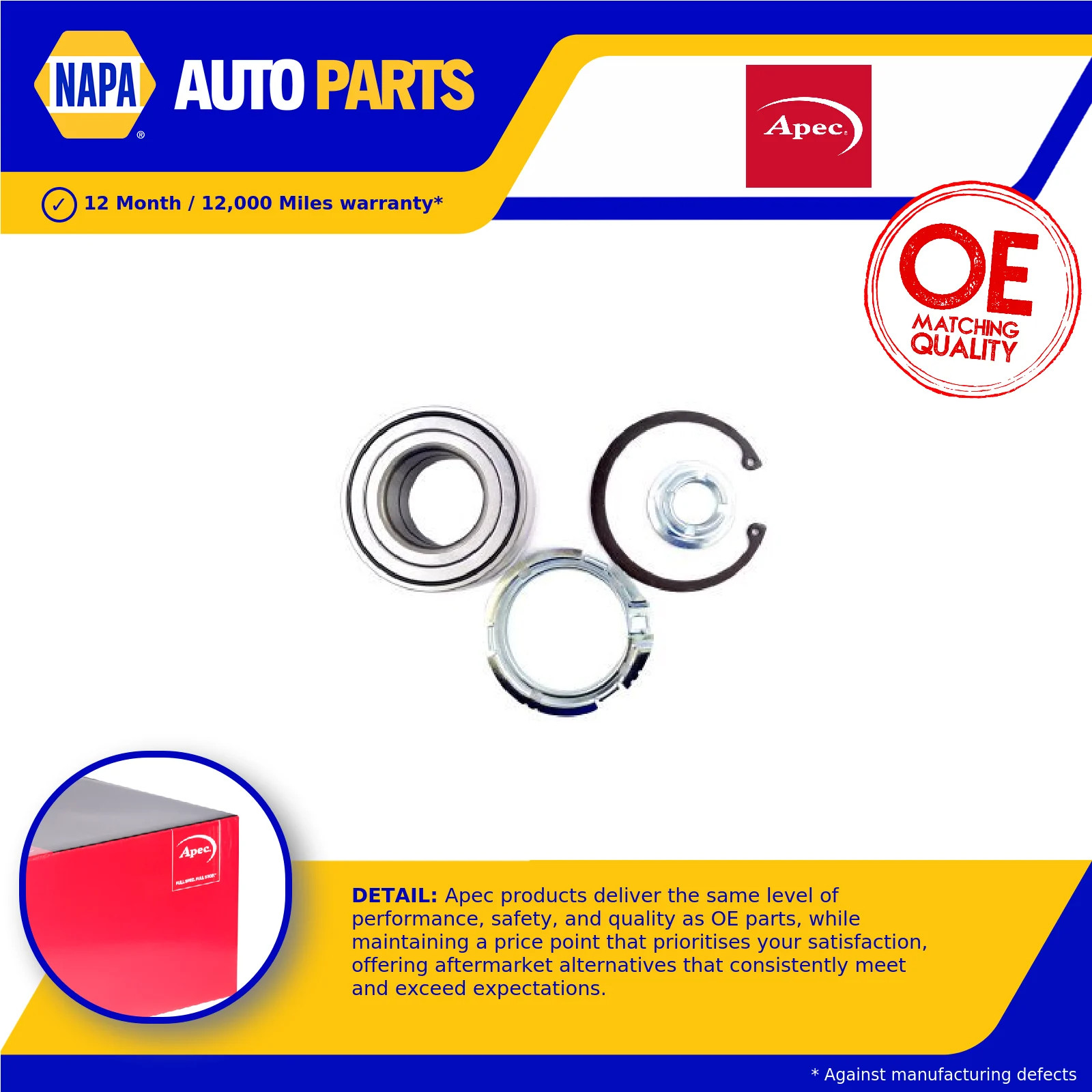 Wheel Bearing Kit AWB1725 Apec Genuine Top Quality Guaranteed New