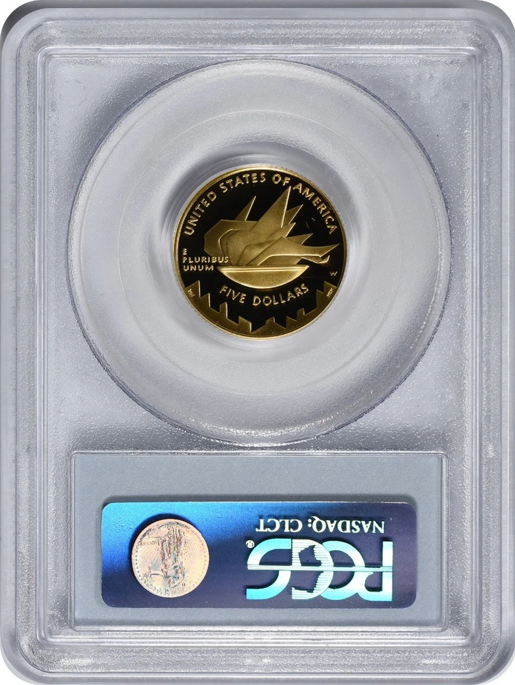 2002-W Salt Lake City Olympics $5 Gold Five Dollar Proof Commem. PR69DCAM PCGS - Image 2 of 2
