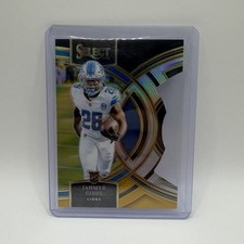 Panini 2023 Select Jahmyr Gibbs Premier Level Rookie Black and Yellow #198 Lions