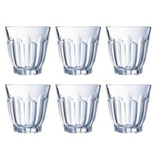Glass Tumbler Round Clear Dishwasher Safe Water Juice Soda Drinkware 6Pcs 240ml