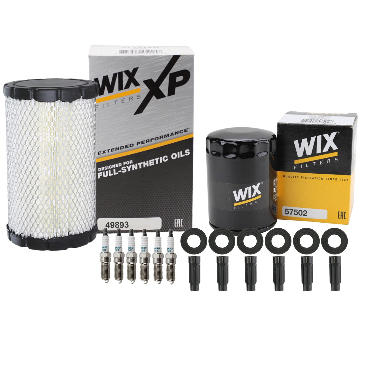 Wix Tune Up Kit Denso 6 Spark Plugs  Coil Boots Kit for Mazda Tribute S 3.0 V6