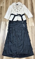 Adrianna Papell Evening Essentials 2-Piece Formal Outfit Jacket Skirt Size 4