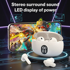 Earbud Bluetooth 5.4 Noise Reduction TWS Wireless Earphone with LED Display Case
