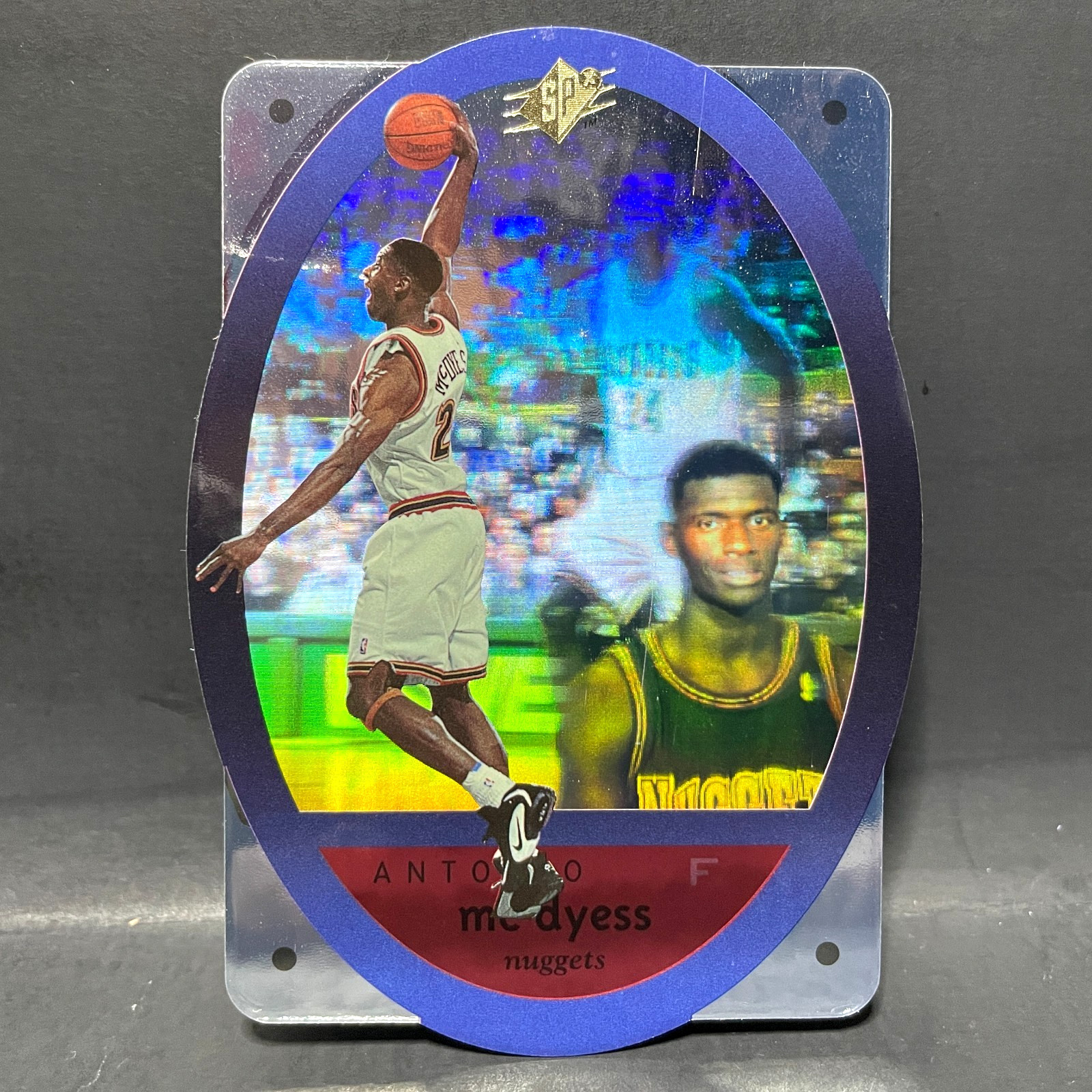 1996 UPPER DECK SPX DIE-CUT ANTONIO McDYESS #13 (DENVER NUGGETS)