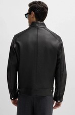 Image of Boss Men's Leather Jacket RRP: £545.00