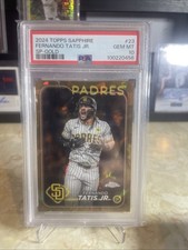 2024 Topps Sapphire Fernando Tatis Jr Sp- Gold 27/50 PSA 10