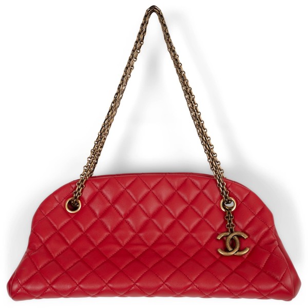 73484 echt rot Leder 2011 JUST MADEMOISELLE MEDIUM Schultertasche