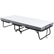 Folding Bed with Mattress, Portable Guest Bed - High Quality, Easy to Store and