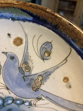 KEN EDWARDS Tonala El Palomar Mexico Blue Birds Deer  2 Dinner Plates 10"