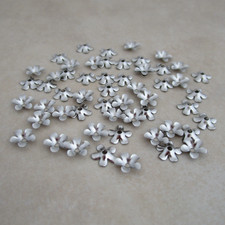 50 stainless steel flower petal bead caps 6mm