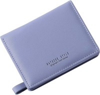 GeldböRse Damen Klein Leder Mini Portemonnaie Mit Zipper MüNzfach Blau