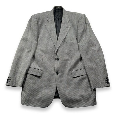 St Michael s Sakko Herren 44r Medium Glen Plaid Vintage Pure New Wool Cashmere