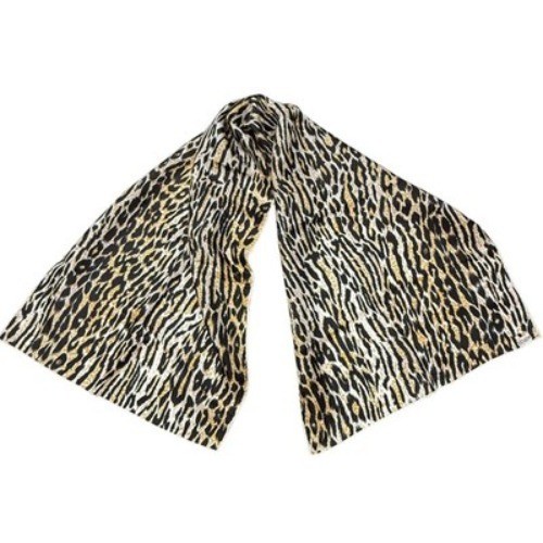 ECHO Leopard Print Scarf Rectangular 15 x 46 Made… - image 1
