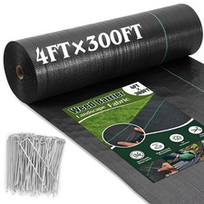 4FT x 300FT Weed Barrier Landscape Fabric Heavy Duty, Weed Control Garden Clo...