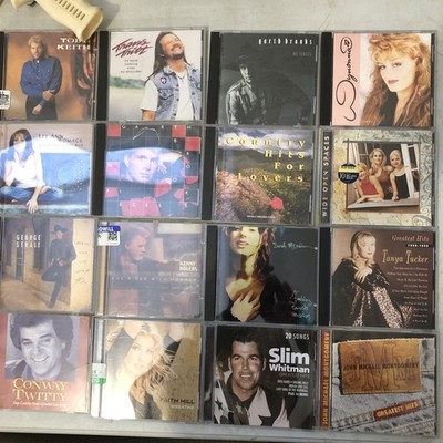 LOT of 16 CDs -COUNTRY JOHN MONTGOMERY SLIM WHITMAN CONWAY TWITTY GARTH BROOKS