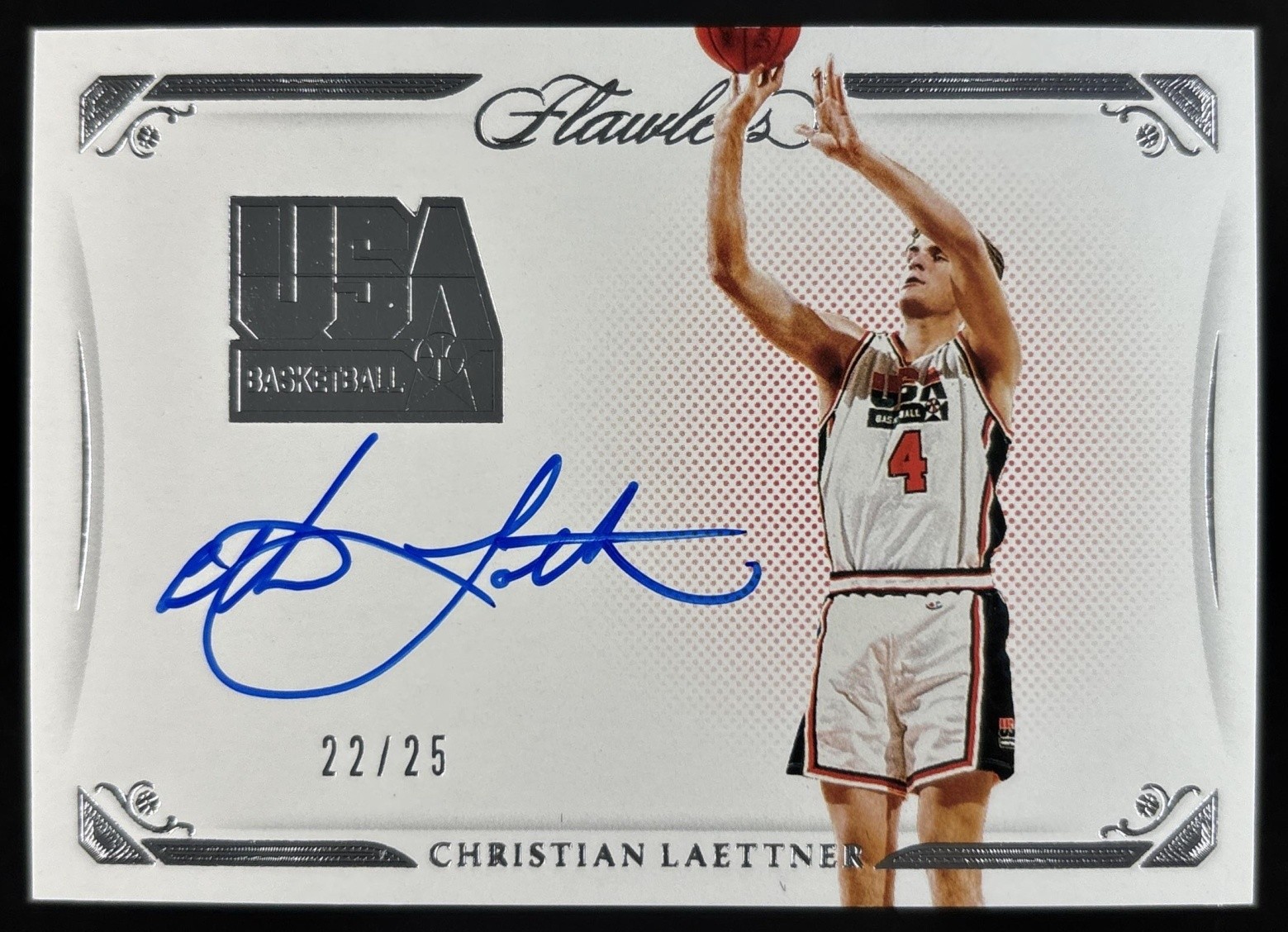 Christian Laettner 2020-21 Panini Flawless USA Basketball Auto USA /25