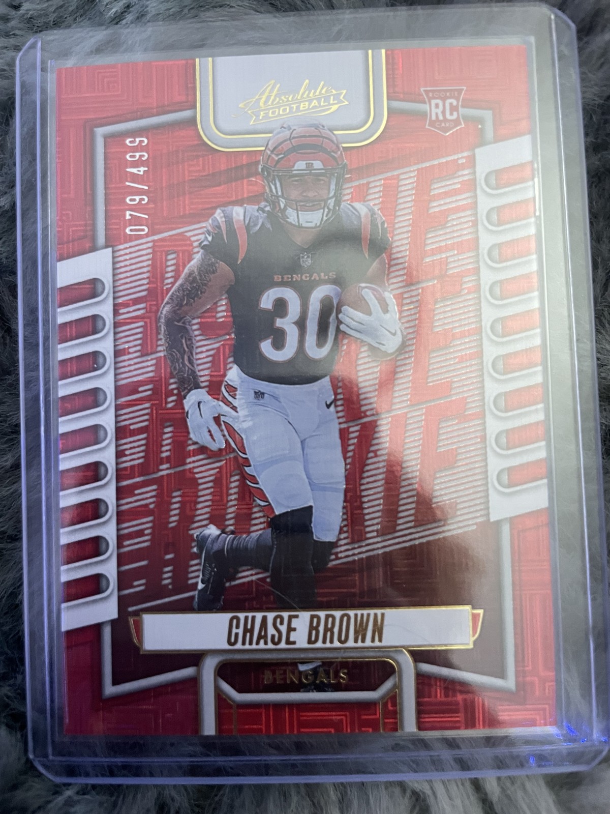 2023 Panini Absolute - Rookies Chase Brown #142 Red Squares /499 (RC)