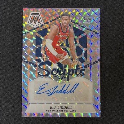 2023-24 Panini Mosaic EJ Liddell #MS-EJL Silver Scripts Auto New Orleans Pelican