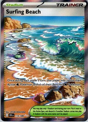 Surfing Beach Holo Ultra Rare ME04: Chaos Rising 114/086 NM