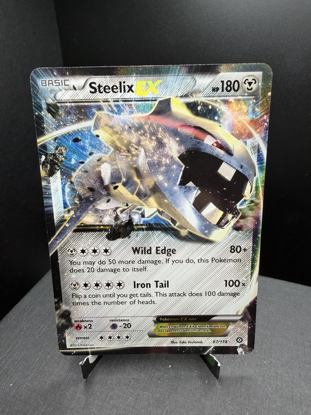 Pokemon TCG XY Steam Siege Steelix EX 67/114 Ultra Rare Holo LP