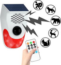 Solar Motion Sensor Alarm with Custom Voice Upload - 120Db Loud Noise Maker St