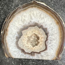 Natural Crystal Geode Slice Polished Collectible Specimen