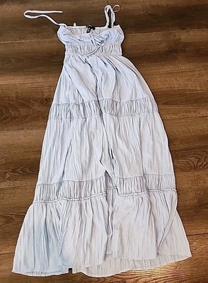 knee length dresses for ladies Destina Plunge Maxi Dress Aqua