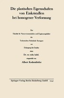 Albert KnochendöRfer | Die Plastischen Eigenschaften Von Einkristallen Bei...