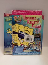 SPONGE BOB POP UP BOOK WITTH MOVIE TROUBLE AT THE KRUSTY KRAB MOVIE PACK