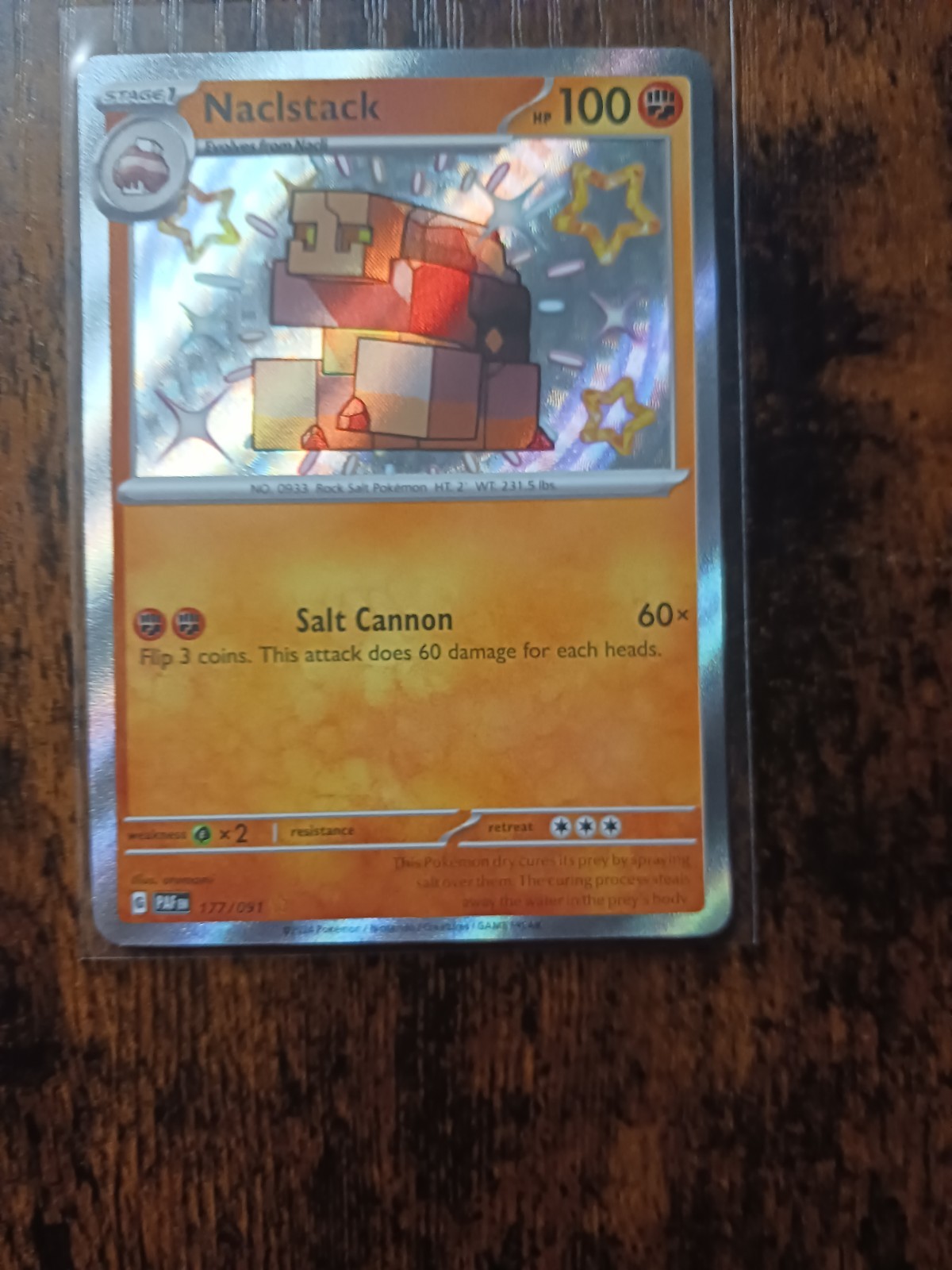 NACLSTACK 177/091 ~ SHINY Rare ~ Pokemon TCG: Paldean Fates