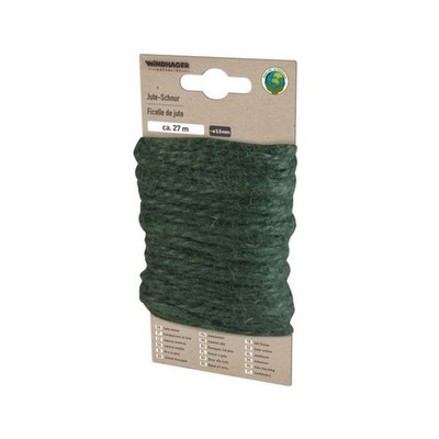 Windhager Jute-Schnur 27 m, grün  Schutzvlies