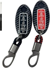 ABS Plastic Silicone Key Fob Cover Compatible Black with red/Black white