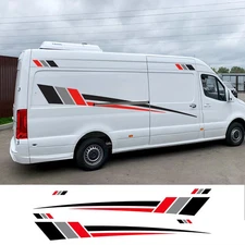 Body Side Stickers Graphics Stripes Universal for Van Motorhome RV Camper Cargo