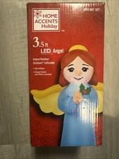Home Accents Holiday 3.5 ft. LED Blue Angel Christmas AirBlown  Inflatable