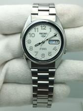 Vintage Seiko 5 7s26-3180 White Dial Automatic Men's Watch Japan Made