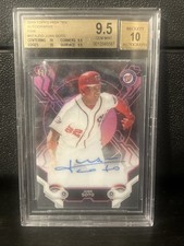 2019 Topps High Tek Pink Autograph Juan Soto Graded BGS 9.5 10 Auto! 🔥🔥