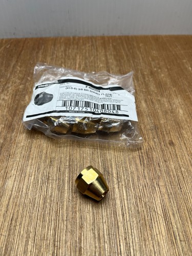 (Qty.5) Jones Stephens F40004 3/8" Brass Short Flare Nut Lead Free 3/8" FNPT
