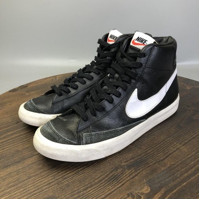 Nike Blazer Mid 77 Vintage Shoes Mens Size 11 Black Leather Sneakers BQ6806-002