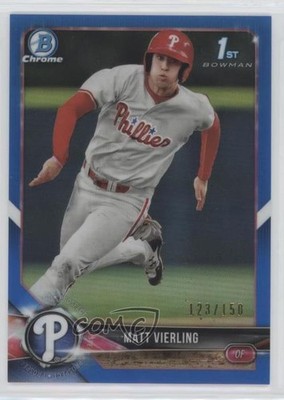 2018 Bowman Draft Chrome Blue Refractor 123/150 Matt Vierling #BDC-2 w5p