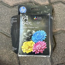HP 64XL Black And 64 Tricolor Original Genuine Ink Cartridges Exp Jan 2028
