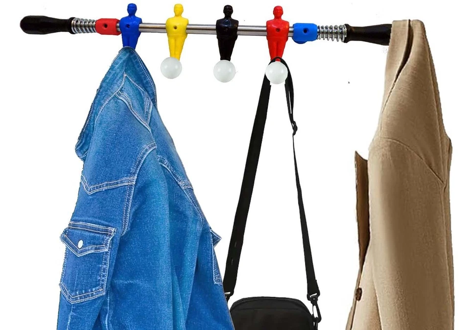 appendi abiti da parete biliardino calcio attaccapanni balilla porta ganci muro - Immagine 2 di 4