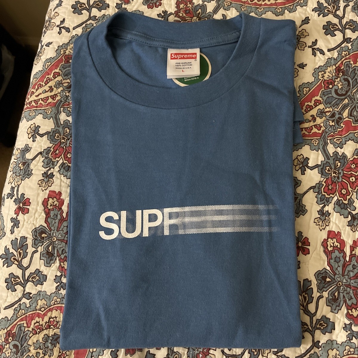 Supreme Motion Logo Tee SS23 Fade Blue Size: L | eBay