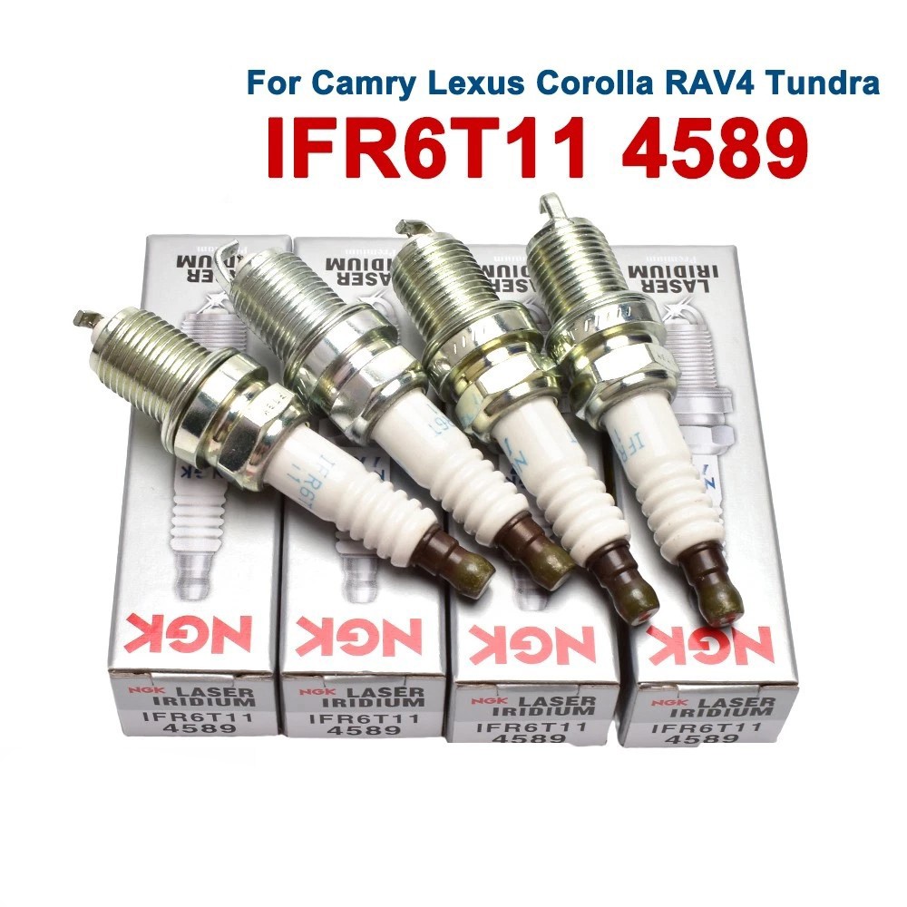 4Pcs IFR6T11 4589 NGK Iridium Spark Plugs For Camry Lexus Corolla RAV4 Tundra