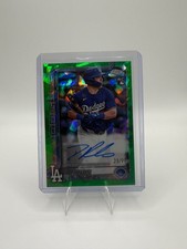 2025 Topps Chrome Sapphire Dalton Rushing Rookie Auto GREEN 28/99 Dodgers