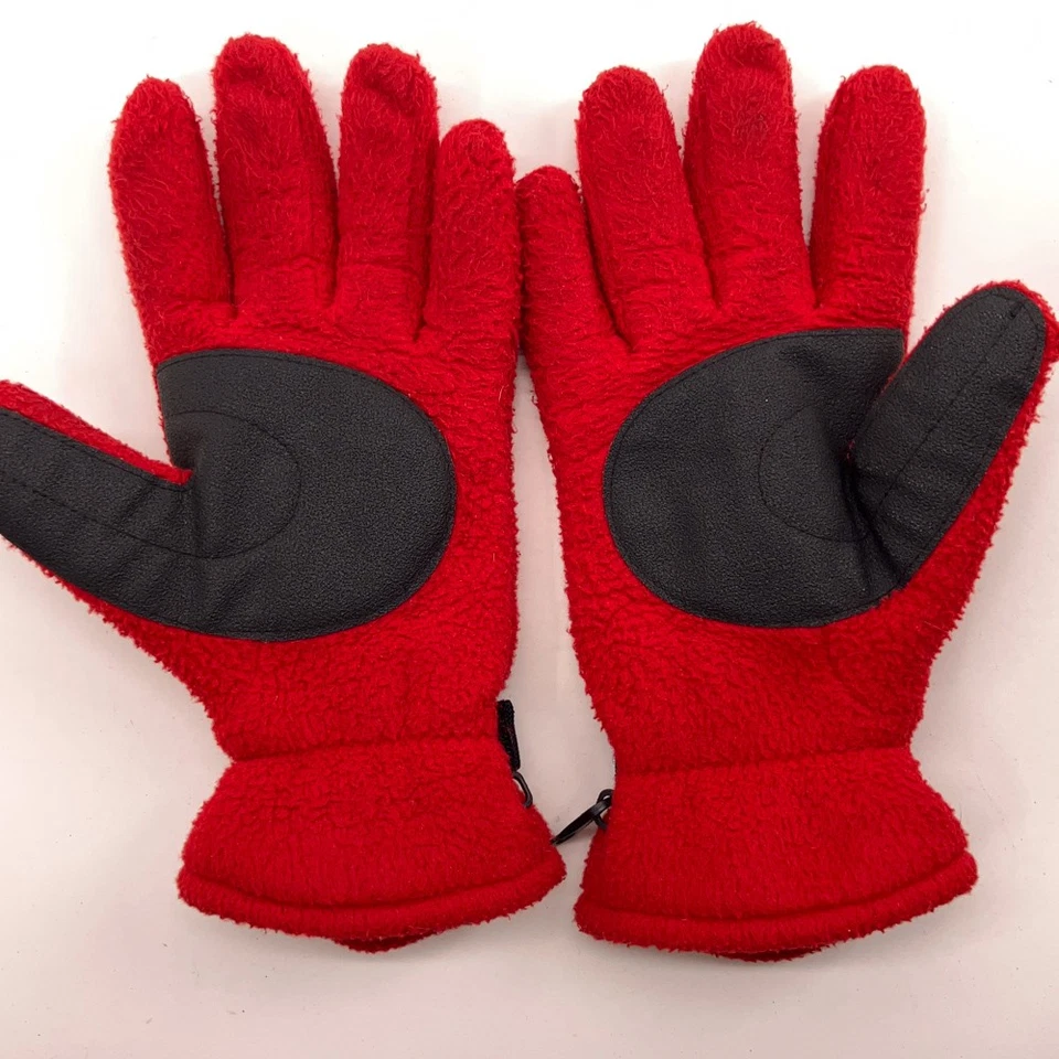 Guante de invierno Lands' End para mujer L rojo polar negro palma hecho en Filipinas Foto 2 de 4