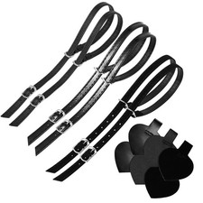 3Sets Detachable High Heel Shoe Straps Anti Slip Ankle Shoelace with Heel Pads