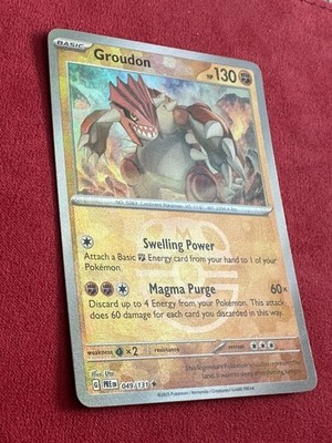 Pokémon Groudon 049/131 Master Ball Prismatic Evolutions Shiny Extremely Rare