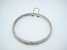 Sterling Silver 5.2mm Hinged Safety Chain Bangle Bracelet