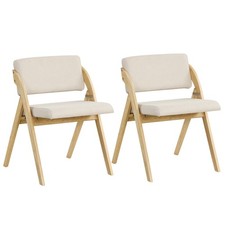Set of 2 Dining Chairs Folding Kitchen Chair Modern Portable Commercial Seat